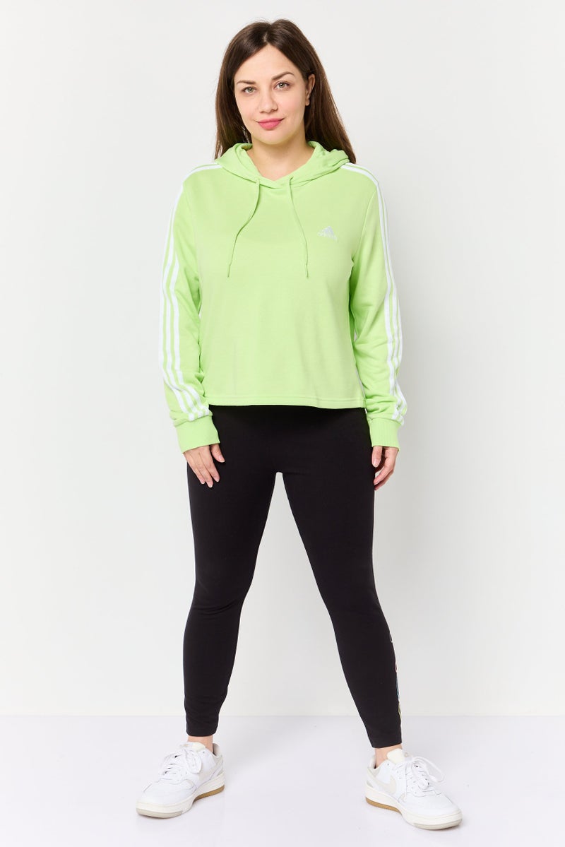 Adidas Women Sportswear Fit Long Sleeve Outdoor Hoodie, Green - Image 4