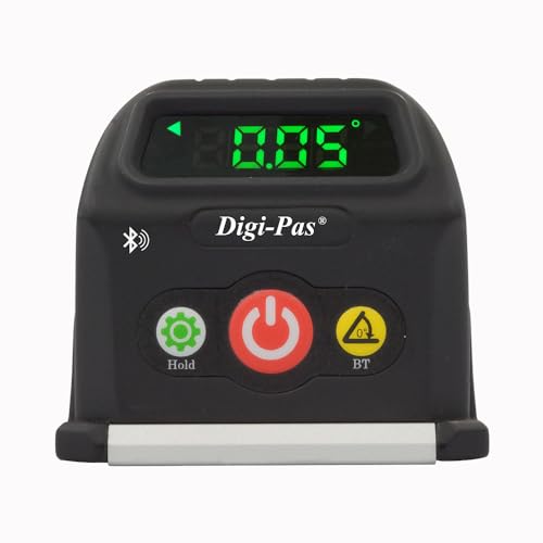 Digi-Pas مستوى ديجي-باس الذكي ثنائي المحاور، DWL-90PRO، يعرض حالة التسوية لاسلكيًا على الهاتف الذكي عبر البلوتوث، أسود، صغير، الطراز: DWL90Pro - Image 4