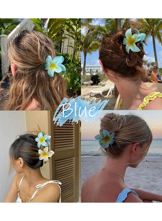 3 Pcs Flower Hair Clip, Strong Hold Nonslip Hair Clips, Hair Accessories for Holiday Gifts Accessory For Women Ponytails (Yellow+Blue+Pink)  - Image 5
