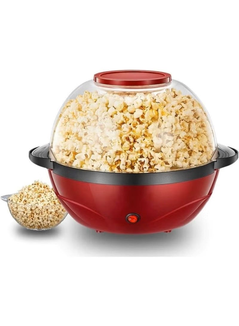 850W Automatic Stirring Popcorn Maker 3.6L Large Popper with Nonstick Heating Plate, Cool Touch Handles, Dishwasher Safe, Transparent Lid, Perfect for Home Snacks, Movie Nights, Kids Parties - Image 1