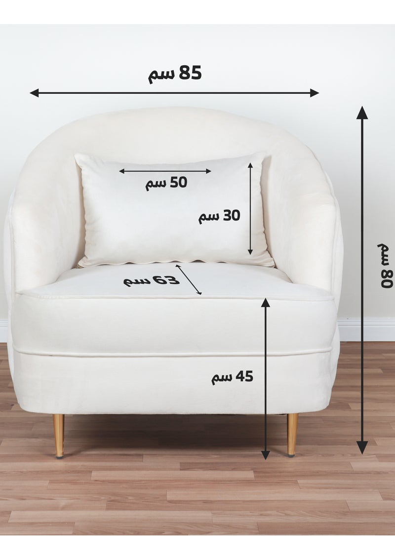 Elegant and comfortable living room set with luxurious design 3 pieces - 7 seats - 2 sofas for 3 people - single chair white 220x62x80 cm - pzsku/ZBA98BC279A203B0AD425Z/45/_/1728819543/e97ace23-061a-47df-9389-30fa3c6a8426