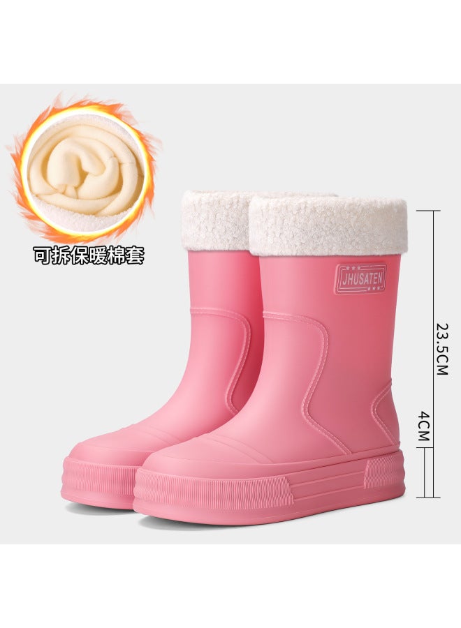Korean Style Fashionable Rain Boots With Drawstrings, Multi-color Optional Rain Boots, High Windproof Drawstring Rubber Boots, Waterproof Boots, Travel Wading Shoes