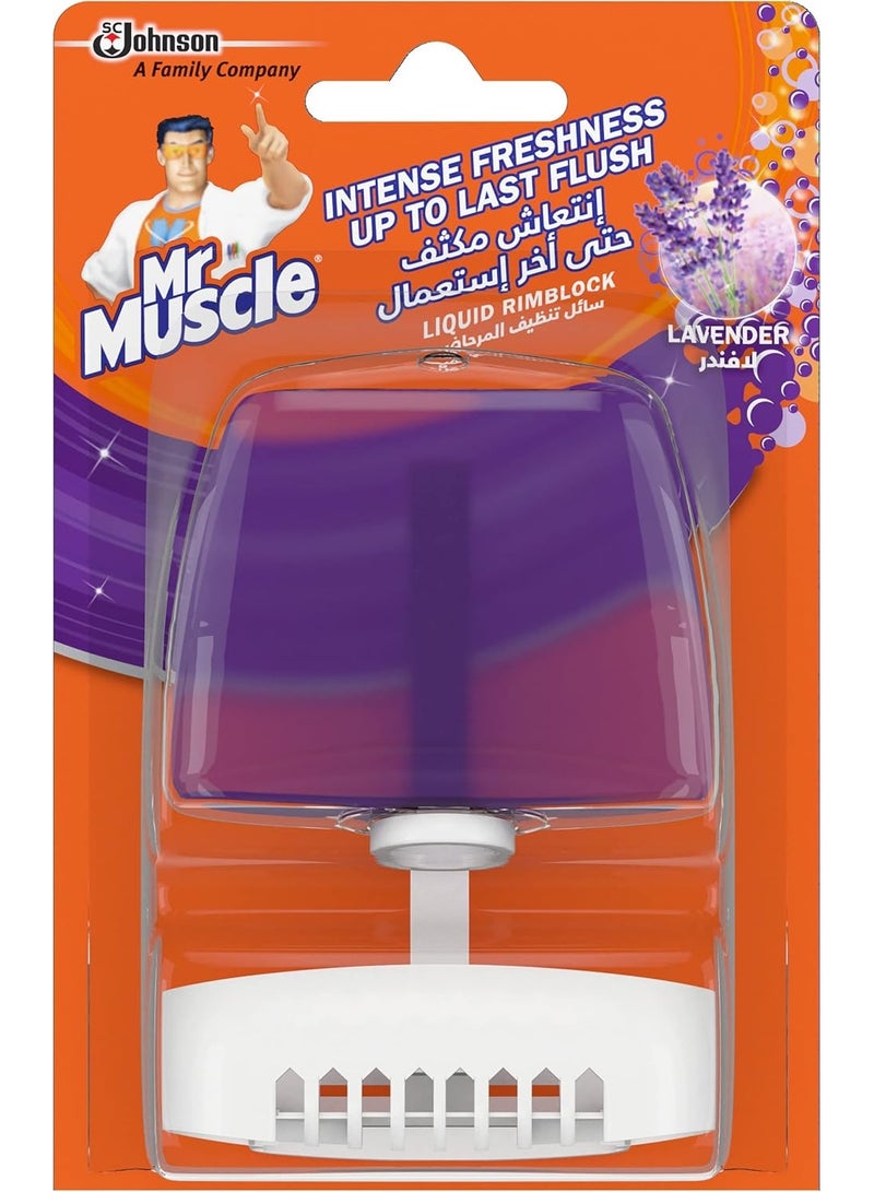 Mr Muscle Lavender Liquid Rim Block Toilet Freshener Intense Freshness With Each Flush 55 ML - Image 1