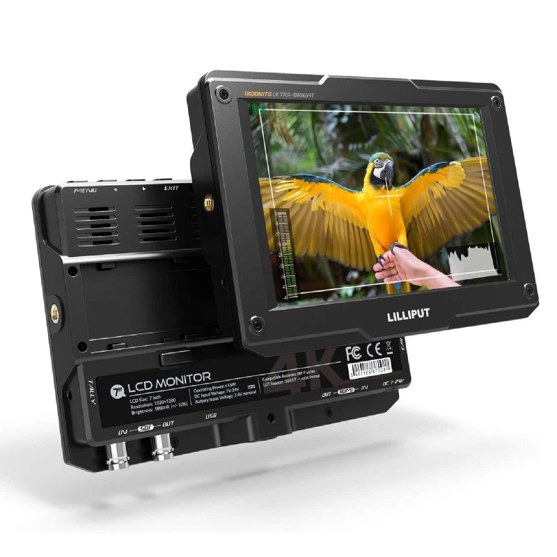 شاشة ليلليبوت H7S 7 LED بدقة عالية كاملة مع HDMI 4K وSDI ومكبر صوت مدمج 1920x1200