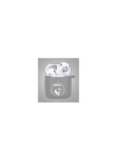 Airpods 1 and 2 Shockproof Case Silicone Cover with Keychain Compatible with Apple Airpods 1st and 2nd Generation Sheikh Zayed Print Grey