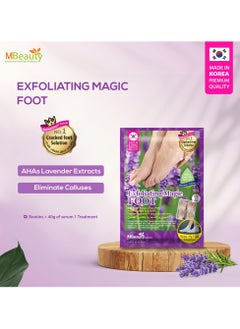 MBeauty Exfoliating Magic Foot Socks, Single Use 1 Pair Moisturizing Socks, Softens & Removes Dead Calluses, Infused With Natural Ingredients, For Soft & Refreshed Foot (Pack of 1)  - Image 4