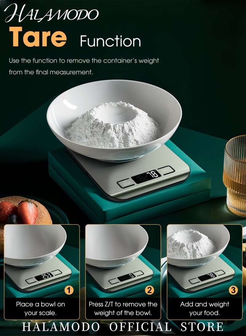 HALAMODO Electric Kitchen Scale Silver - Image 5
