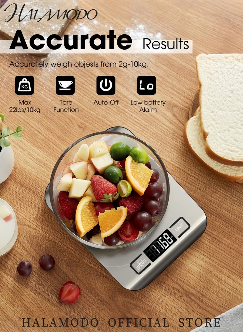 HALAMODO Electric Kitchen Scale Silver - Image 2