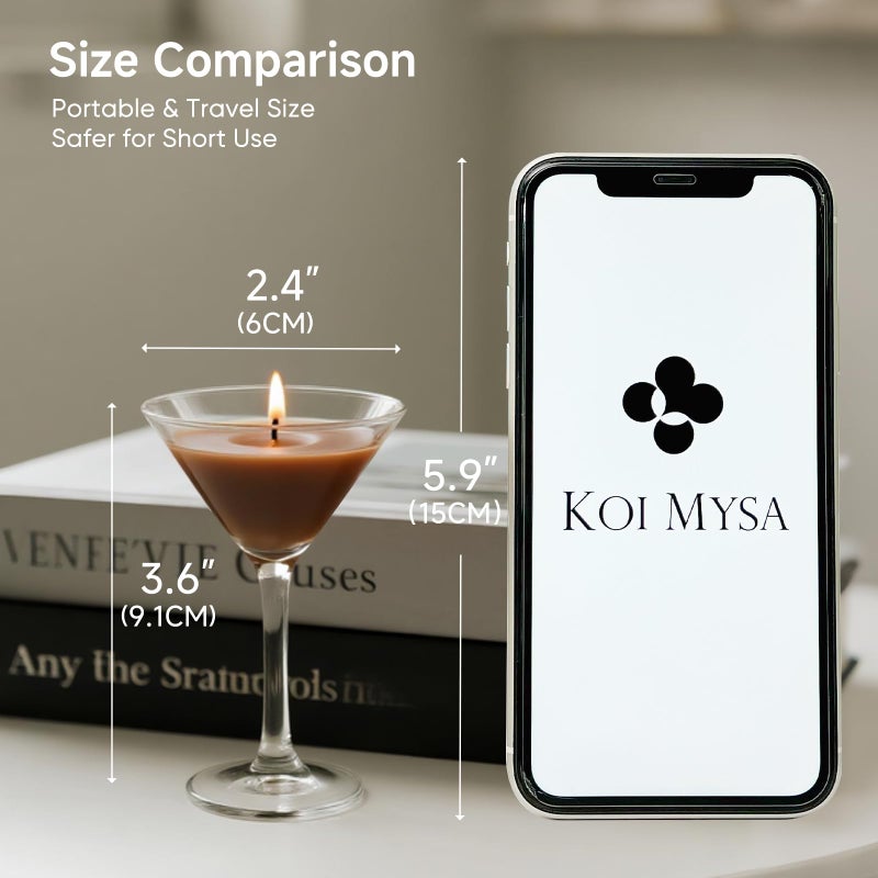KOIMYSA Mini Espresso Martini Candle Gift Set for Women Men, Decorative Coffee Scented Soy Wax Aromatherapy Candles in Glass for Coffee Bar Party Birthday Bridal Shower, Home Decor, Pack of 3 - Image 4