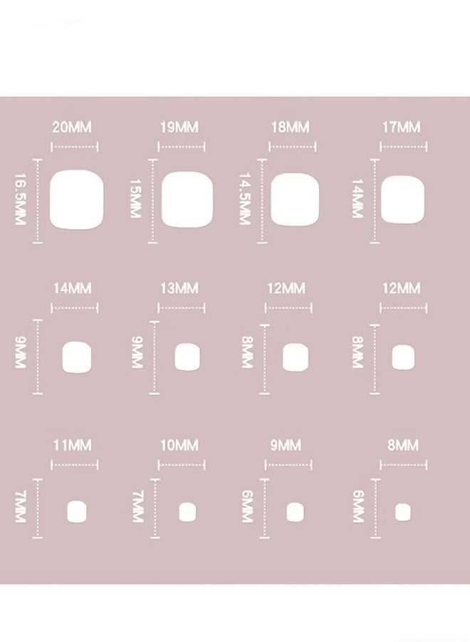 هابي دي 24 قطعة أظافر صناعية - أظافر القدم الفرنسية - درع القدم الأبيض - لصقات الأظافر الصناعية - Image 3