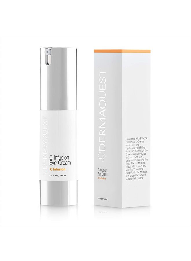 DermaQuest C Infusion Hydrating Revitalizing Eye Cream - Eye Bags Reducer, Eye Puffiness Treatment & Under Eye Cream For Dark Circles (0.5 oz) - Image 1
