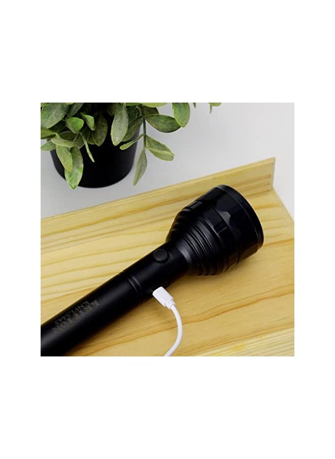 KRYPTON - Rechargeable Led Flashlight Usb Chargeable Torch Knfl5442 3W Hi Power Led Light 8 Hours Working Lifetime On Cree Led Ideal For Trekking Camping And More - Image 1