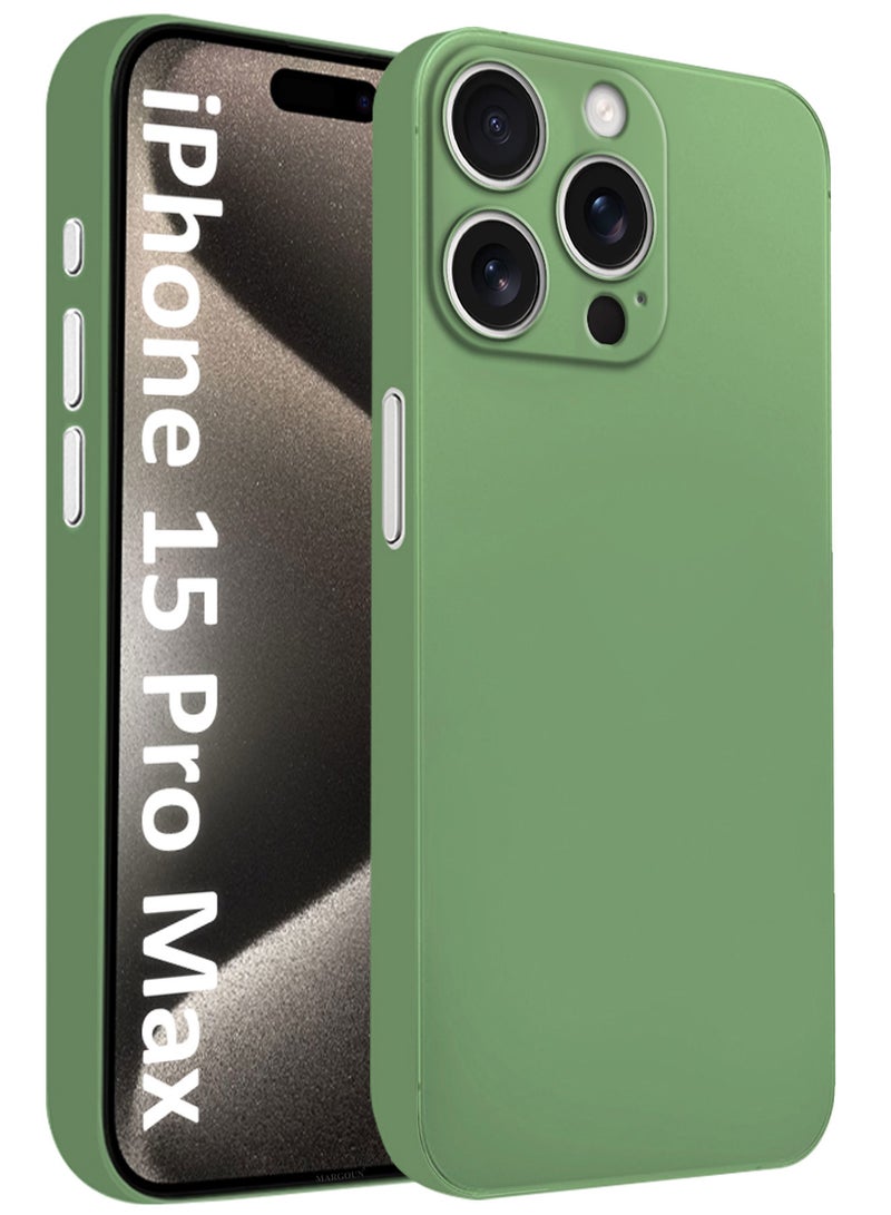 CATANES (for iPhone 15 Pro Max) Case Cover Air Skin Series Back Cover Sturdy Durable Thin Case Drop Protection Cover - Transparent Green - Image 1