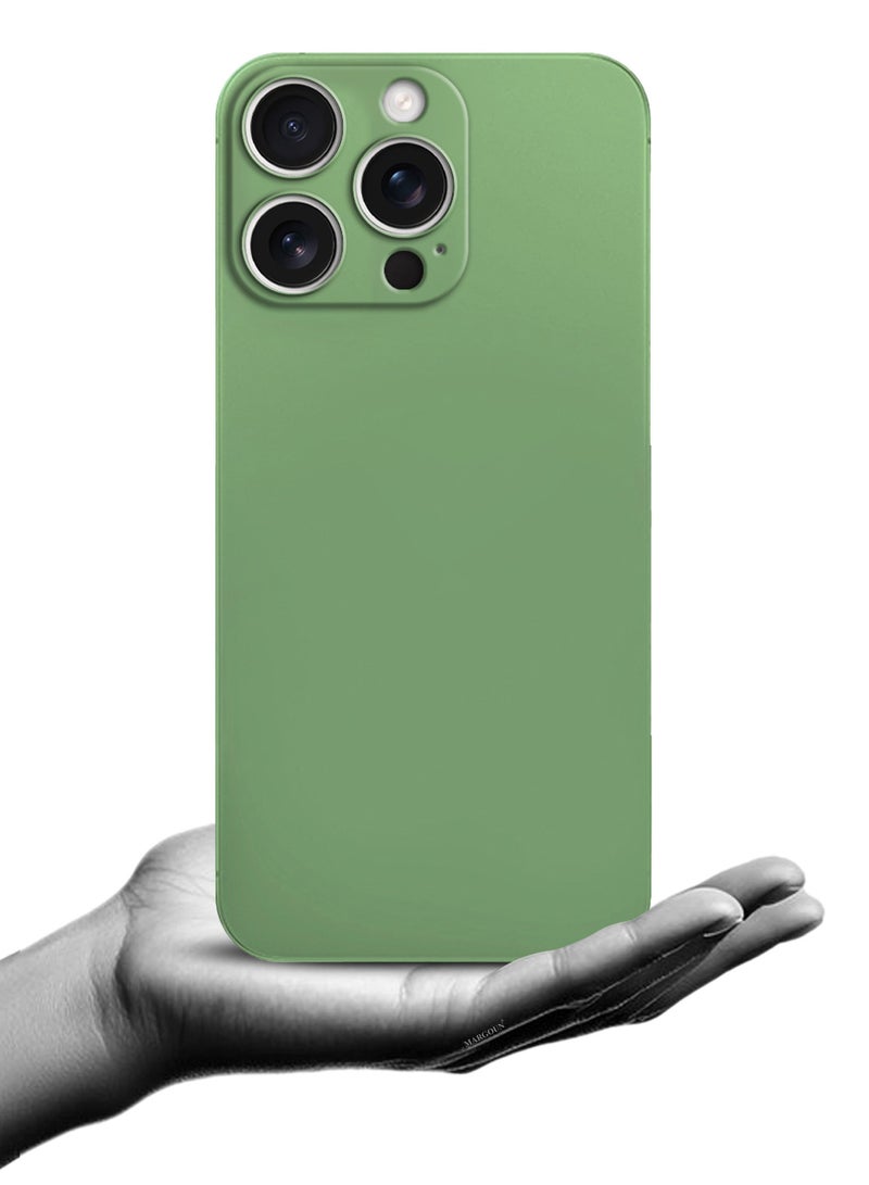 CATANES (for iPhone 15 Pro Max) Case Cover Air Skin Series Back Cover Sturdy Durable Thin Case Drop Protection Cover - Transparent Green - Image 4