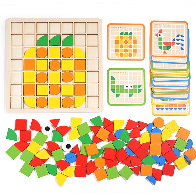 Mosaic Diy Creative Puzzle Small Particles Kindergarten Educational Area Play Teaching Aids Concentration Game 4-6 Years Old - Image 4