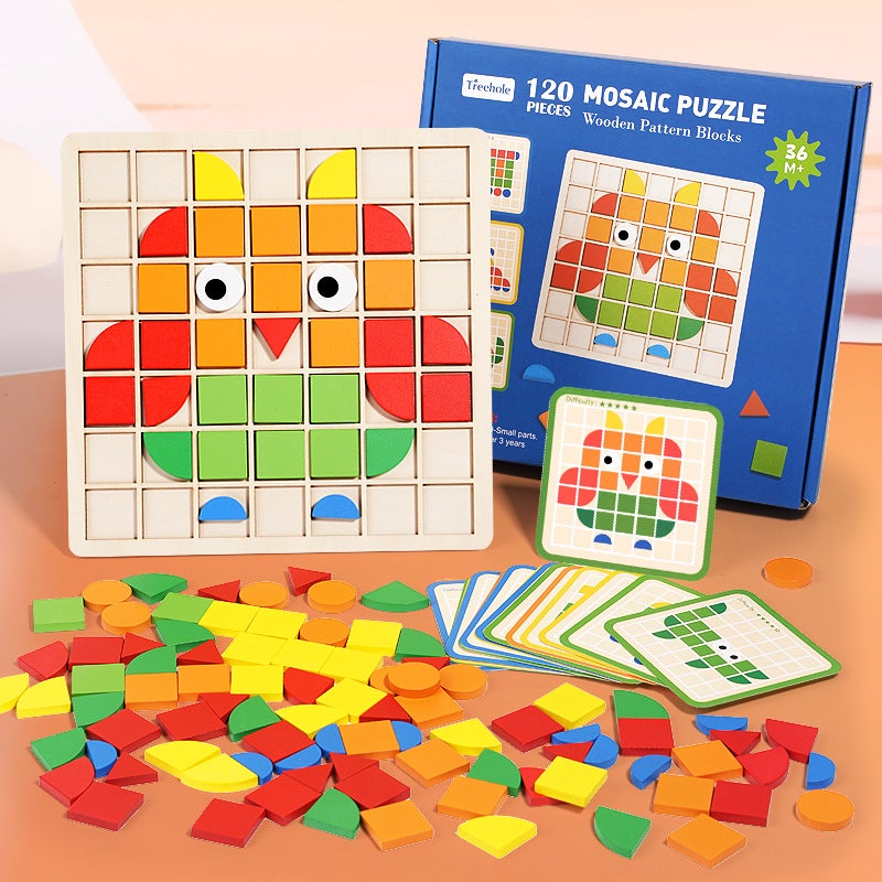 Mosaic Diy Creative Puzzle Small Particles Kindergarten Educational Area Play Teaching Aids Concentration Game 4-6 Years Old - Image 1