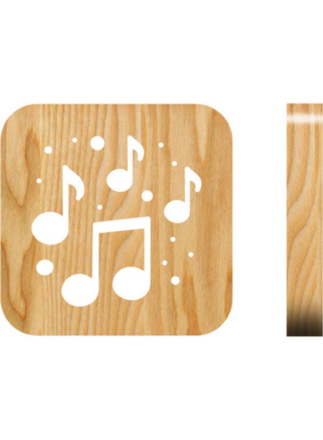 NIBEMINENT Music Shaped Hollow Table Lamp Brown 19x19cm - Image 1