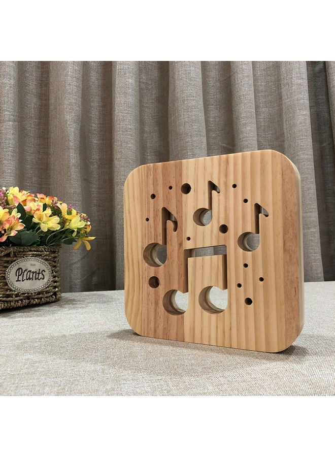 NIBEMINENT Music Shaped Hollow Table Lamp Brown 19x19cm - Image 2