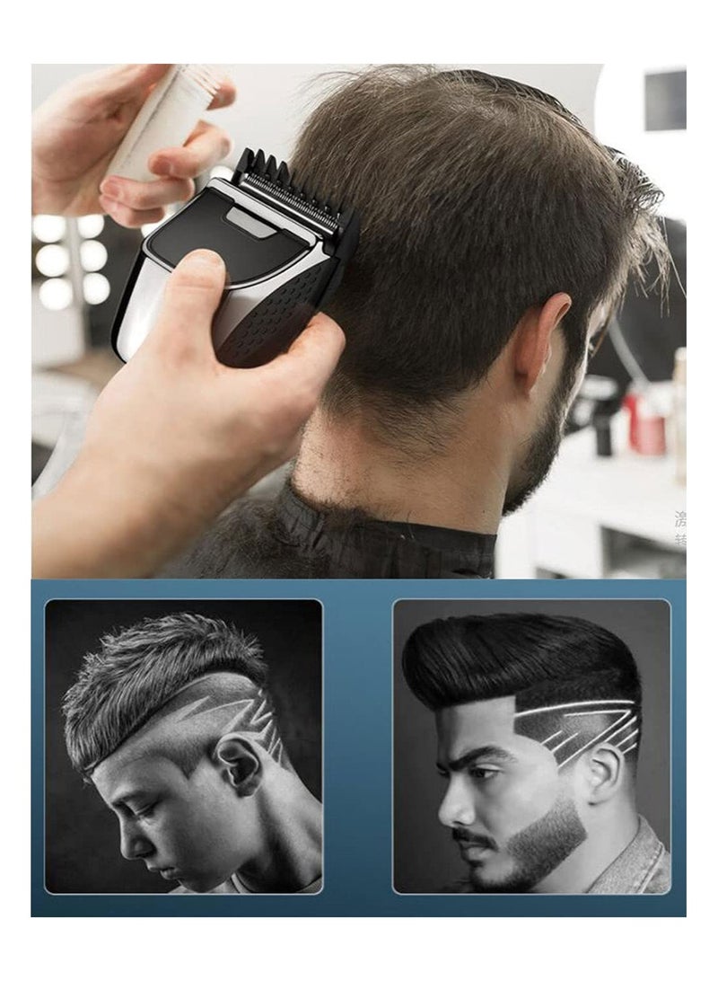 Cordless Electric Hair Clipper for Men, USB Rechargeable Professional Trimmer, Self-Grooming Haircut Kit for Close Cuts & Head Shaves, Ideal for Home Use.