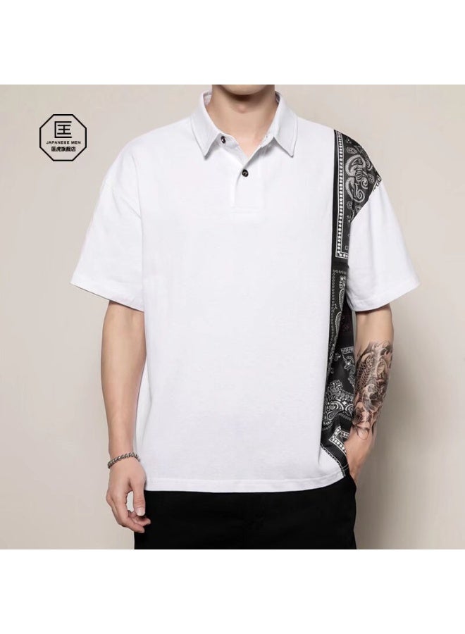 KUYING New Men's Loose High End Half Sleeve Polo Shirt
