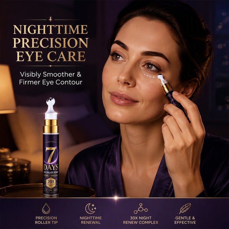 DANLISS Dark Purple - 7-Day Nighttime Renewal Roll-On Eye Serum 15ml (Retinol + Psoralen) - Image 3