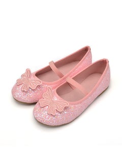 Generic 2022 Glitter Princess Girls Crystal Shoes with Sequins and Bow Pink CKA005 