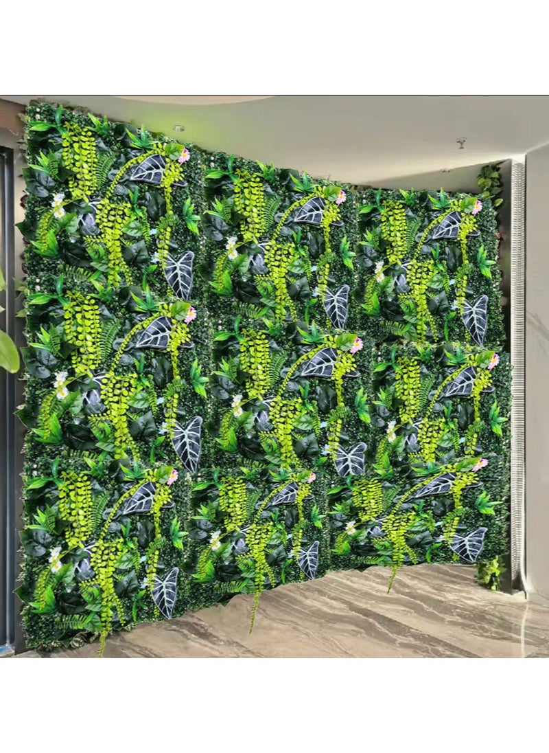 LINGWEI Artificial Wall Grass Privacy Fence Premium Faux Grass Wall Panel for Indoor Outdoor Screen Greenery Backdrop & Synthetic Grass for Home Decoration  - Image 5