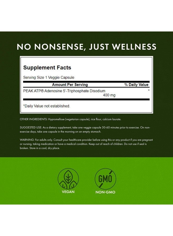 SWANSON سوانسون أقصى قوة بيك ATP - مكمل طبيعي يعزز دعم الطاقة الخلوية - يدعم الأداء البدني ويعزز دعم تدفق الدم الصحي - (30 كبسولة نباتية، 400 ملغ لكل منها) عبوة واحدة - Image 3