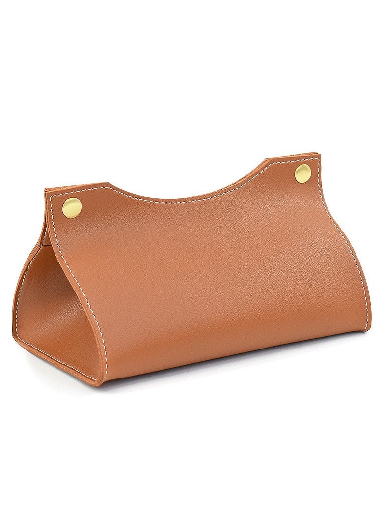 PU Leather Tissue Box Cover Holder Organizer for Home Bathroom Car Office  - Image 1