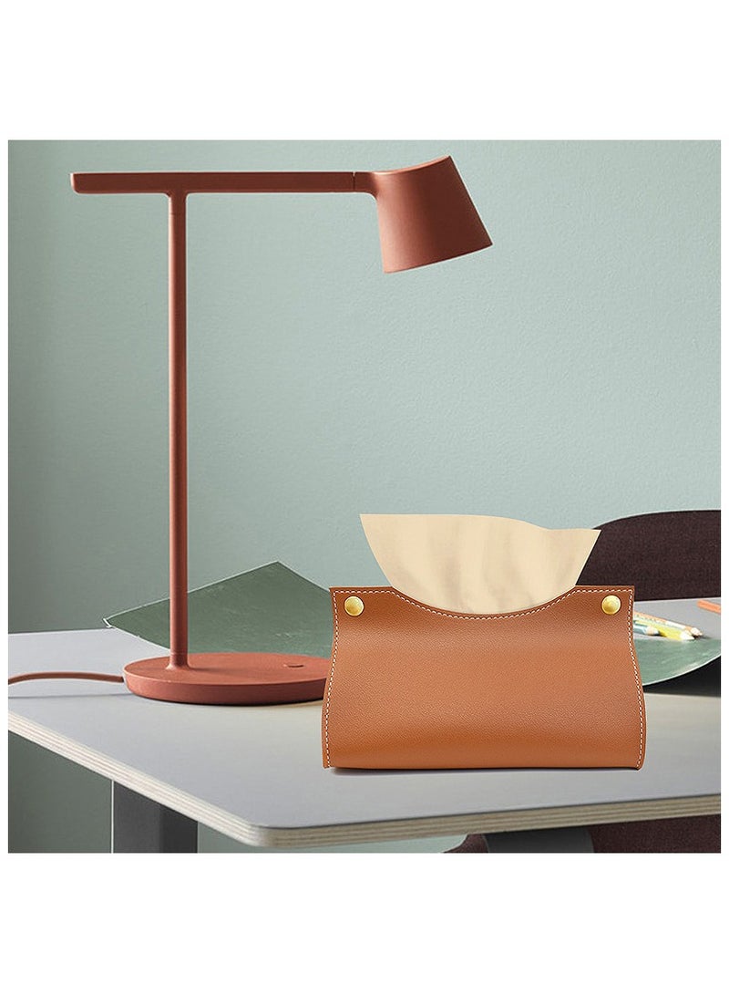 PU Leather Tissue Box Cover Holder Organizer for Home Bathroom Car Office  - Image 2