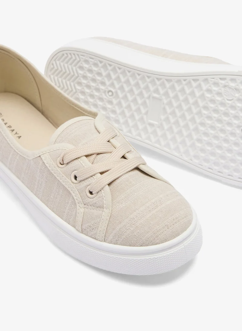 ماتلان Linen Stripe Slip On Trainers
