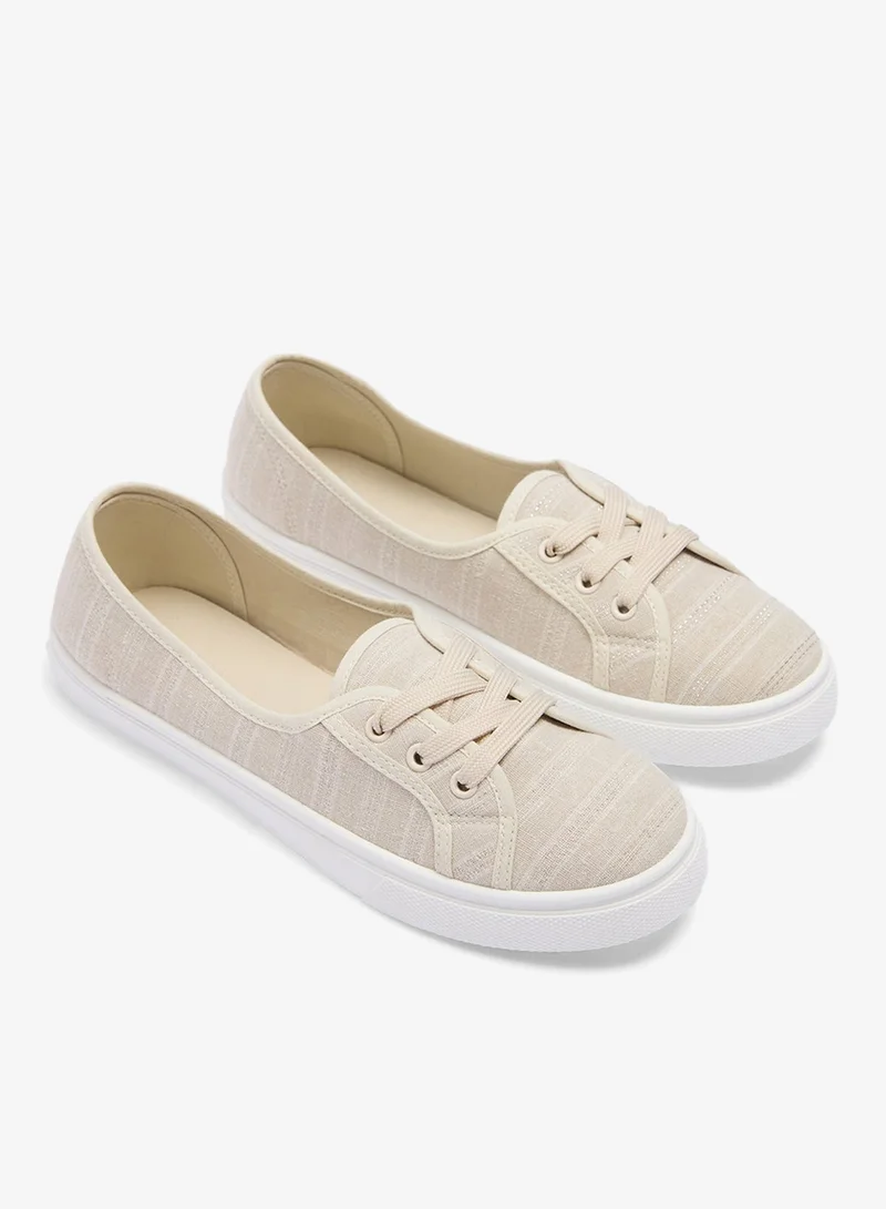ماتلان Linen Stripe Slip On Trainers