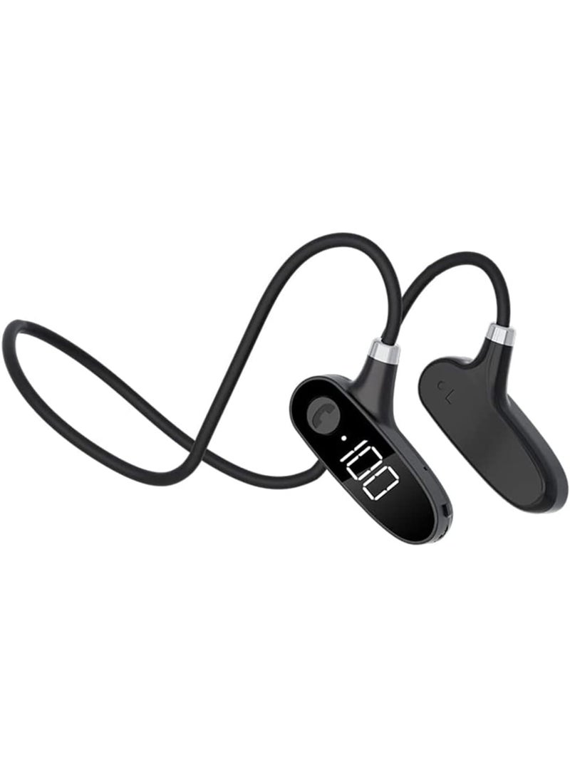 SOLARAE Bone Conduction Headphones Bluetooth Sports Open Ear Wireless neckphone Headset Sweatproof with Mic for Cycling Running Driving Gym - Image 1