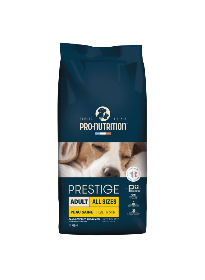 Pro nutrition Prestige Dog Adult All Size Healthy Skin Salmon 12Kg - Grain Free - Image 1