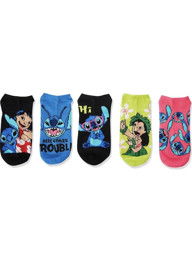 STITCH 5 pairs of Stitch Women's Short Socks, Women's Socks, Cute Cartoon Anime Socks - Image 1
