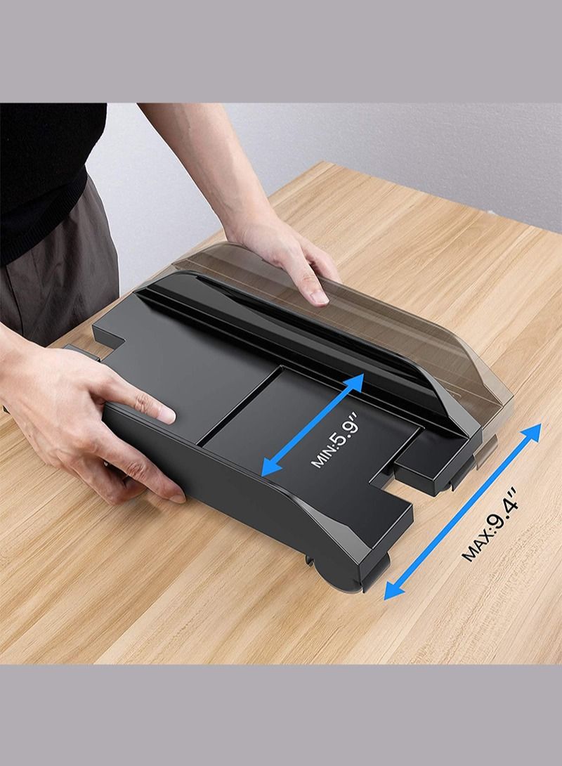 فلاش هوك حامل كمبيوتر برج متنقل مع 4 عجلات قابلة للتعديل عرض عالمي للكمبيوتر الشخصي - Image 5