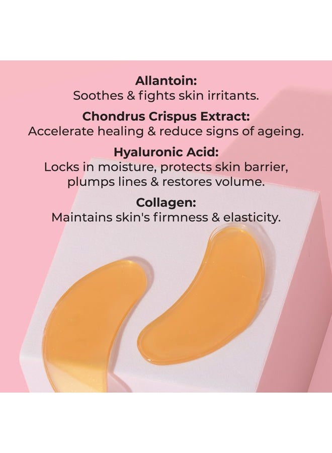 MCoBeauty Age Resist Active Gold Hydrogel Night Repair Eye Patches - Brightening & De-Puffing With Collagen & Hyaluronic Acid - Vegan, Cruelty Free Skin care - Image 4