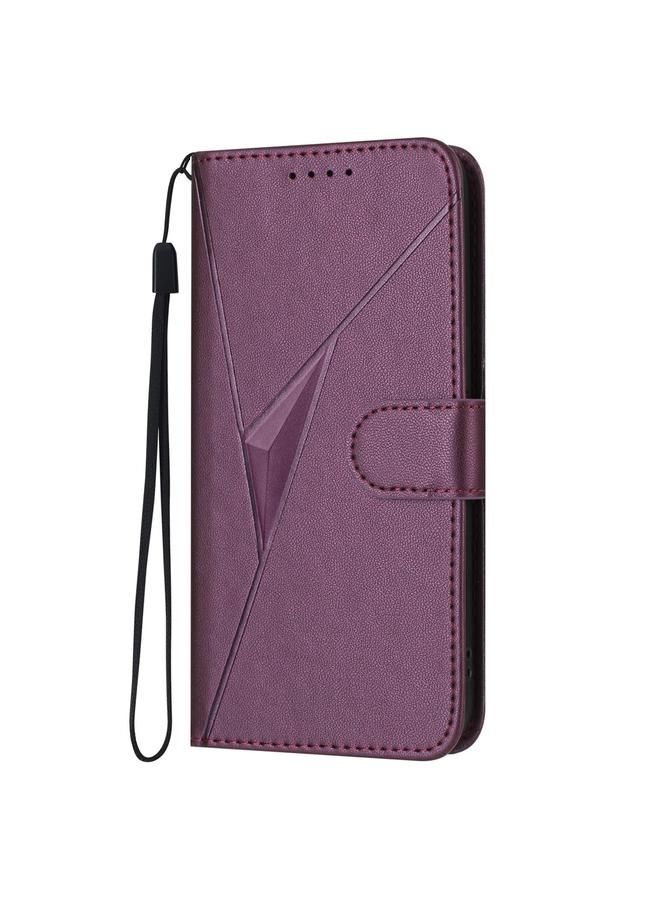 erorex Case For Infinix Hot 50 Pro+ 4G Triangle Pattern Buckle Clasp Leather Phone Case - Image 2