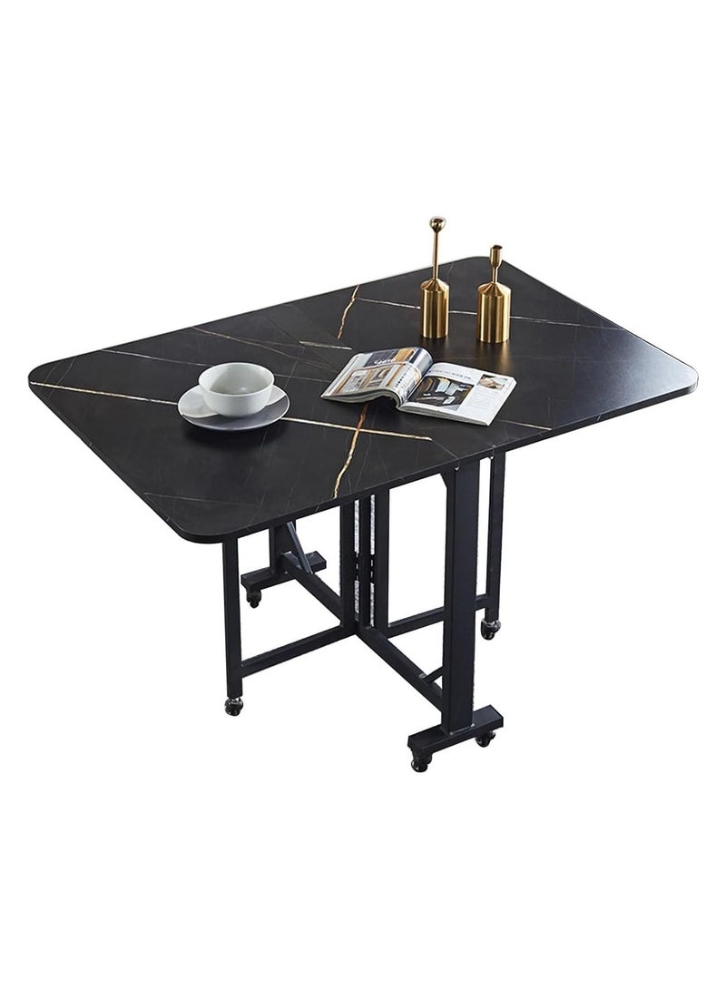 DubaiGallery Folding Dining Table, Versatile Folding Table, Lightweight Folding Table with Thick Tabletop and Sturdy Metal Frame, for Kitchen, Dining Room/Living Room, Office - Image 2