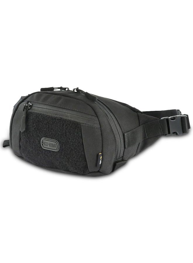 M-TAC Tactical Waist Pack Mens Funny Bag Adjustable Strap (Black, Large) - Image 1