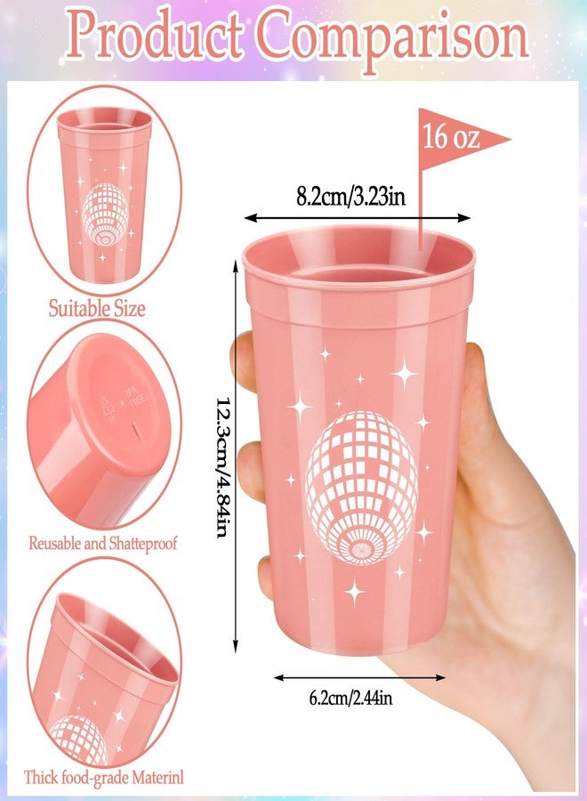Norme 16 Pcs Groovy Retro Bachelorette Party Decorations Cups 16 oz Reusable Hippie Boho Party Plastic Cup 70s Bridal Shower Bulk Dazed and Engaged Bachelorette Drinking Drinkware Supplies Favor - Image 4