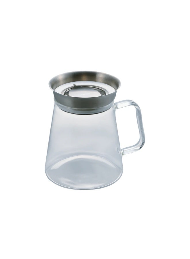 Hario Tea Server with Strainer Lid, Clear Glass Teapot 450ml - Image 1