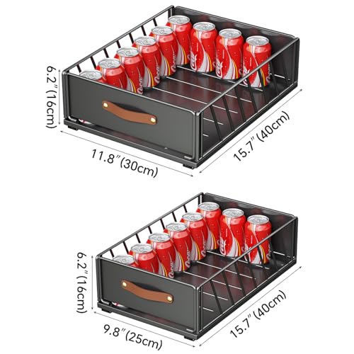 Kitstorack Pull out Cabinet Organizer,Heavy Duty Slide out Pantry Shelves Drawer Storage with Adhesive Nano Film,Sliding Mesh Cabinet Basket with Handle for Kitchen, Bathroom, Home, 9.8"W X 15.7"D X 6.2"H,Black - Image 3