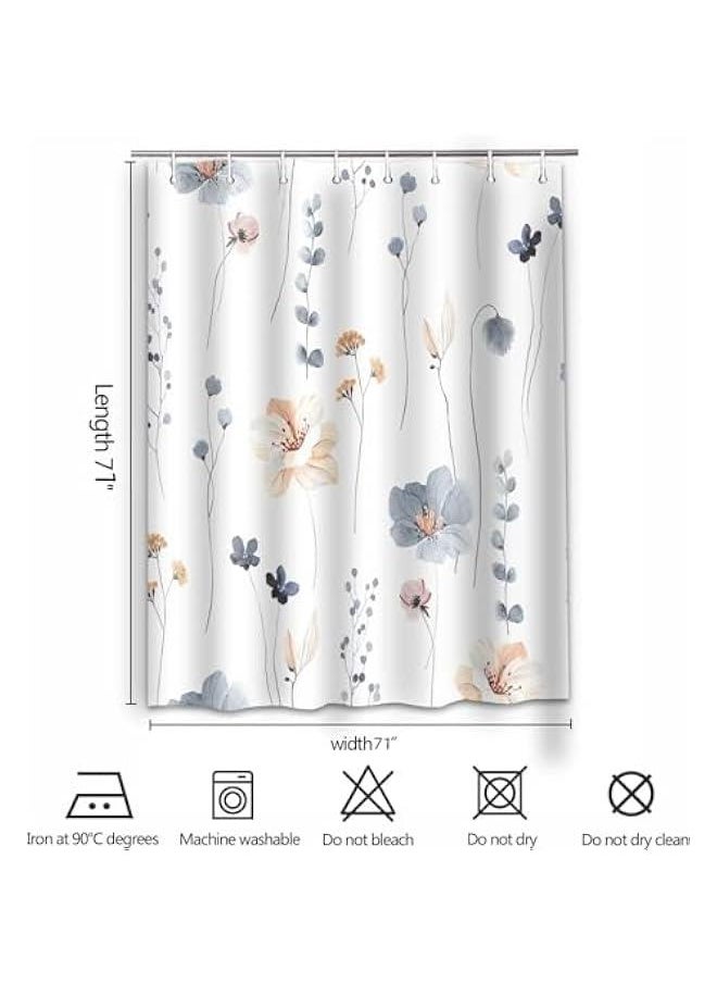 HOOKOR Shower Curtains for Bathroom Boho Decor Extra Long Shower Curtains 71 x 71 Mid Century Modern Spring Abstract Colorful Bath Curtain, Brighten Up Your Bathroom (Style 2)  - Image 2