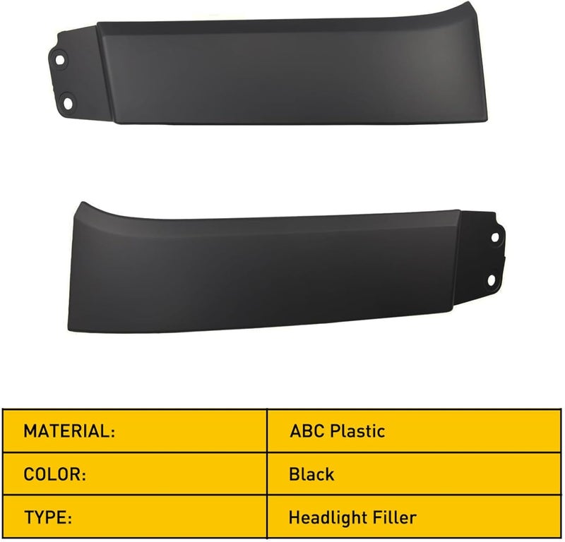 Wocch Front Bumper Grille Headlight Filler Trim Panels for Toyota - Image 3