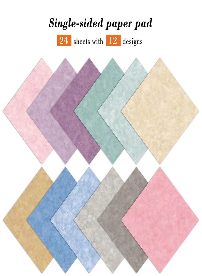EAMOTOL 24 Sheets Scrapbook Paper Pad Cardstock, 6 x 6 Inch Colorful Decorative Decoupage for Card Making Folded Material Gift Wrapping Junk Journals Supplies DIY Crafts Photo Album - Image 2