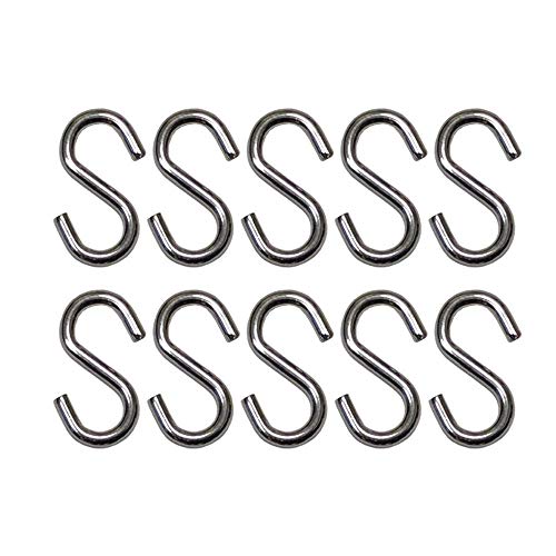 Tri Surge S Hook - Marine Grade 316 Stainless Steel 1.56" Long, 5/32" Thick Metal Hook for Hanging and Utility Use (10) S-Gancho - Image 1