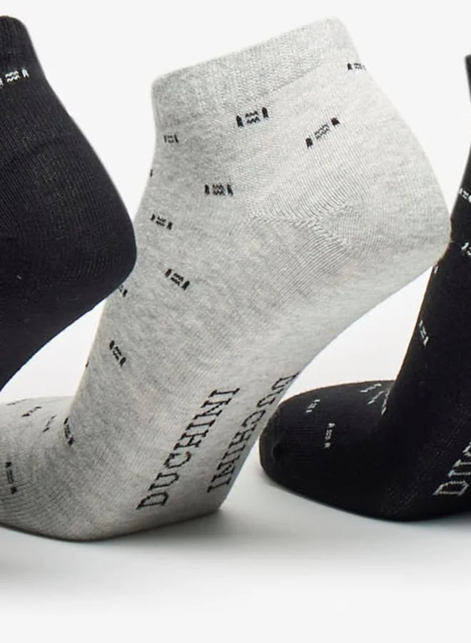 DUCHINI Men's Printed Ankle Length Socks - Set of 5