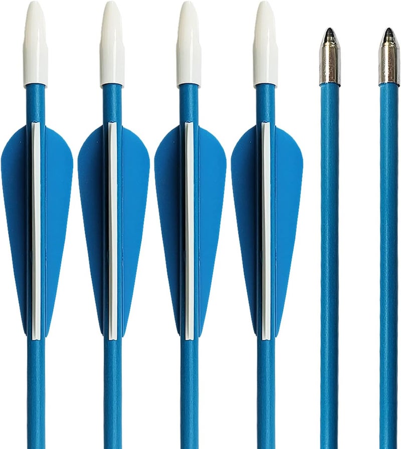 PANDARUS Youth Safetyglass Arrows 28" Fiberglass Archery 26" Target Practice Arrows(Pack of 12) - Image 3