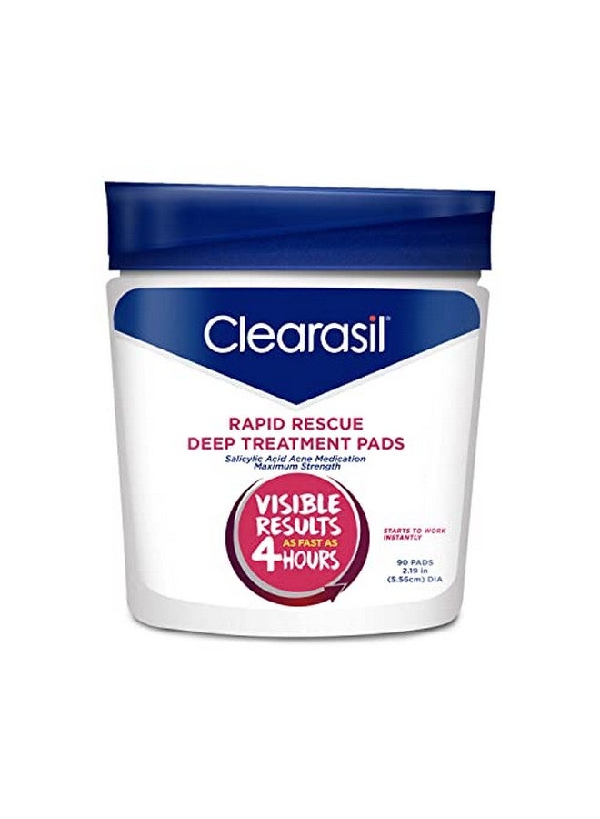 Clearasil مناديل علاج حب الشباب العميقة من ليراسيل رابيد ريسكيو، قوة قصوى، تحتوي على 2% حمض الساليسيليك، 90 قطعة - Image 1